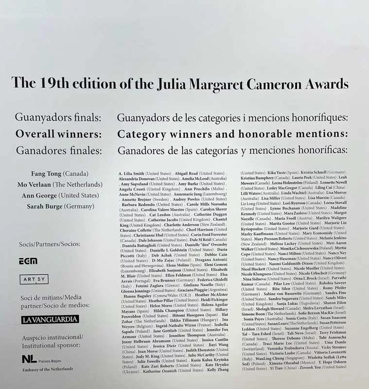 19th Julia Cameron Awards poster 19th Julia Cameron Awards poster