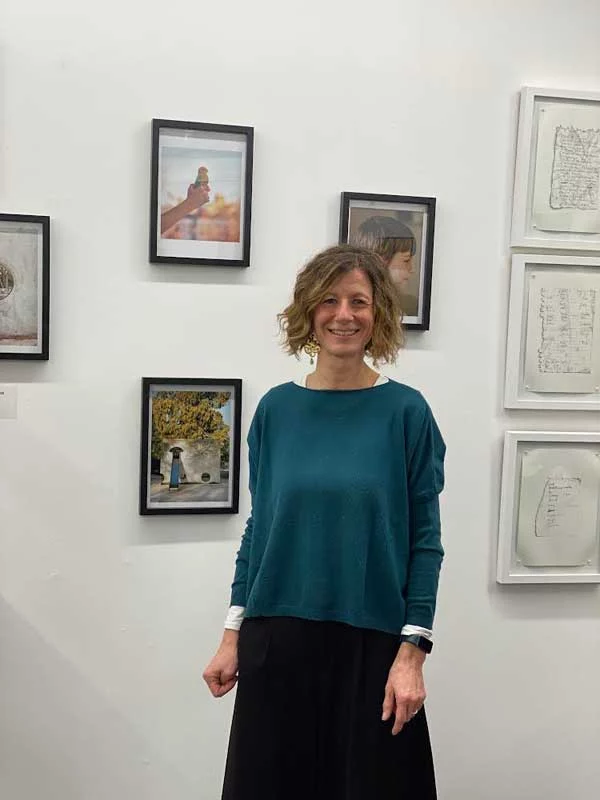 Angela at the 730 Group Exhibition Portrait of the photographer Angela Crosti at the 730 Group Exhibition